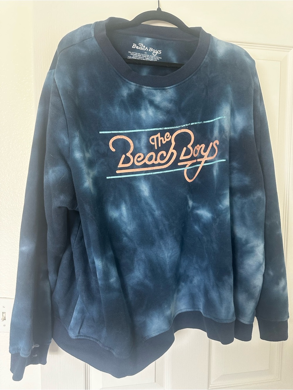 Beach Boys Off the Shoulder Tie Dye Sweatshirt